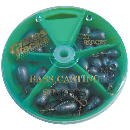 Gillies 27-Piece Bass Casting Sinker Assorted Dial Pack – Fishing