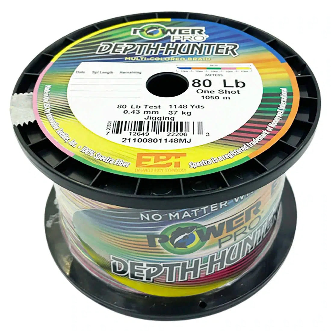 PowerPro Depth-Hunter Multi-Colored Braided Fishing Line