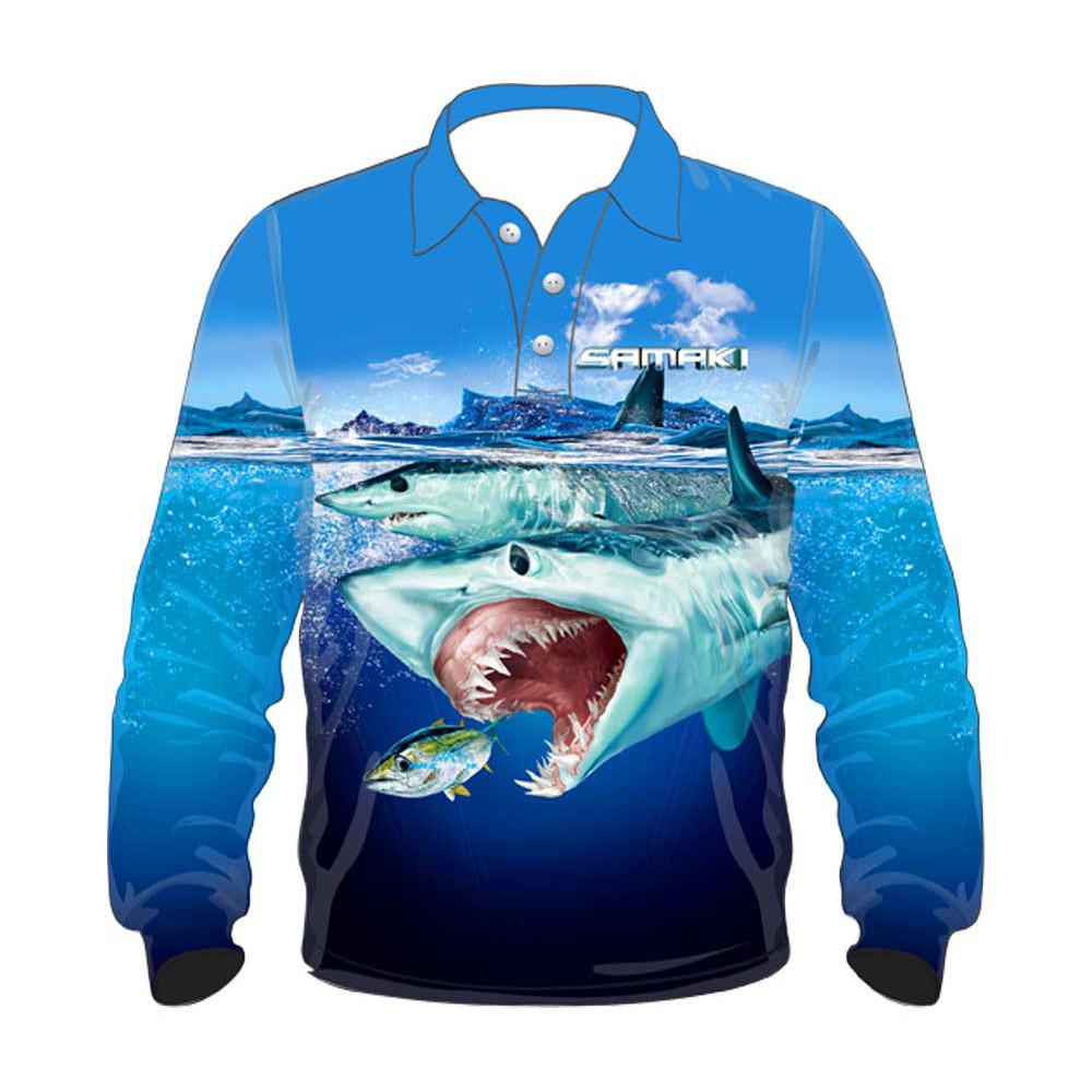 Samaki Mako Shark Long Sleeve Shirt - Kids – Fishing Station