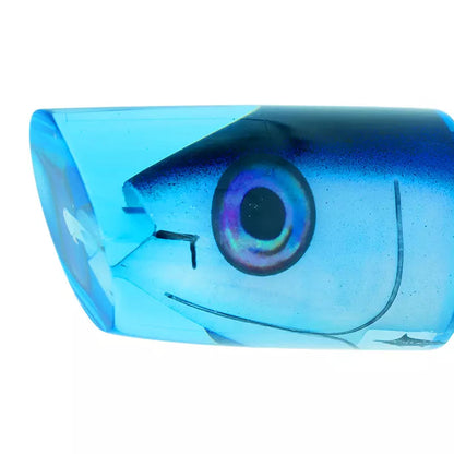 Aloha Baby Smash Bait Fish Head-Lure - Skirted Trolling-Aloha Lures-Light Blue Resin/Light Blue Head-Fishing Station