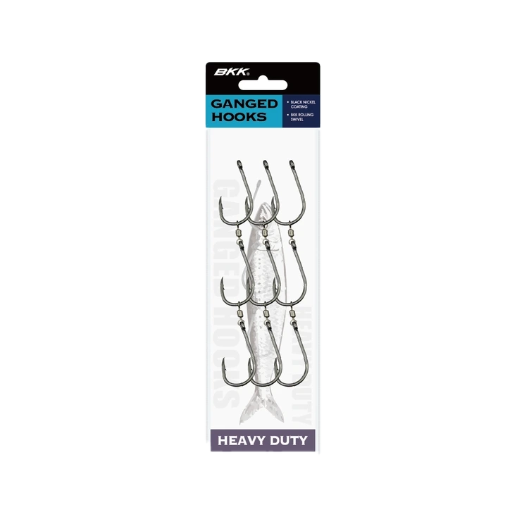 BKK Ganged Hooks Heavy Duty-Hooks-BKK-4/0 (3pk)-Fishing Station