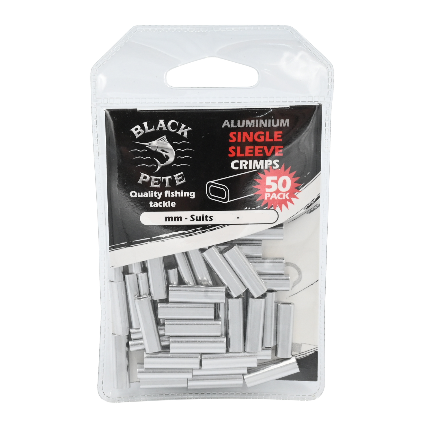 Black Pete Aluminium Sleeves Crimps-Terminal Tackle - Crimps-Black Pete-0.7mm-Fishing Station