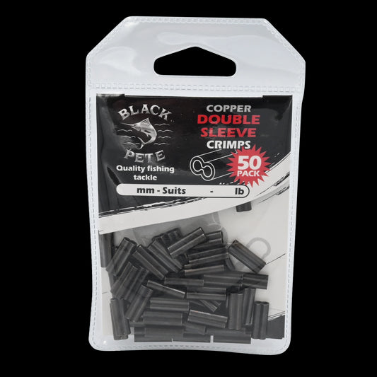 Black Pete Double Copper Sleeve Crimp-Terminal Tackle - Crimps-Black Pete-1.00mm-Fishing Station