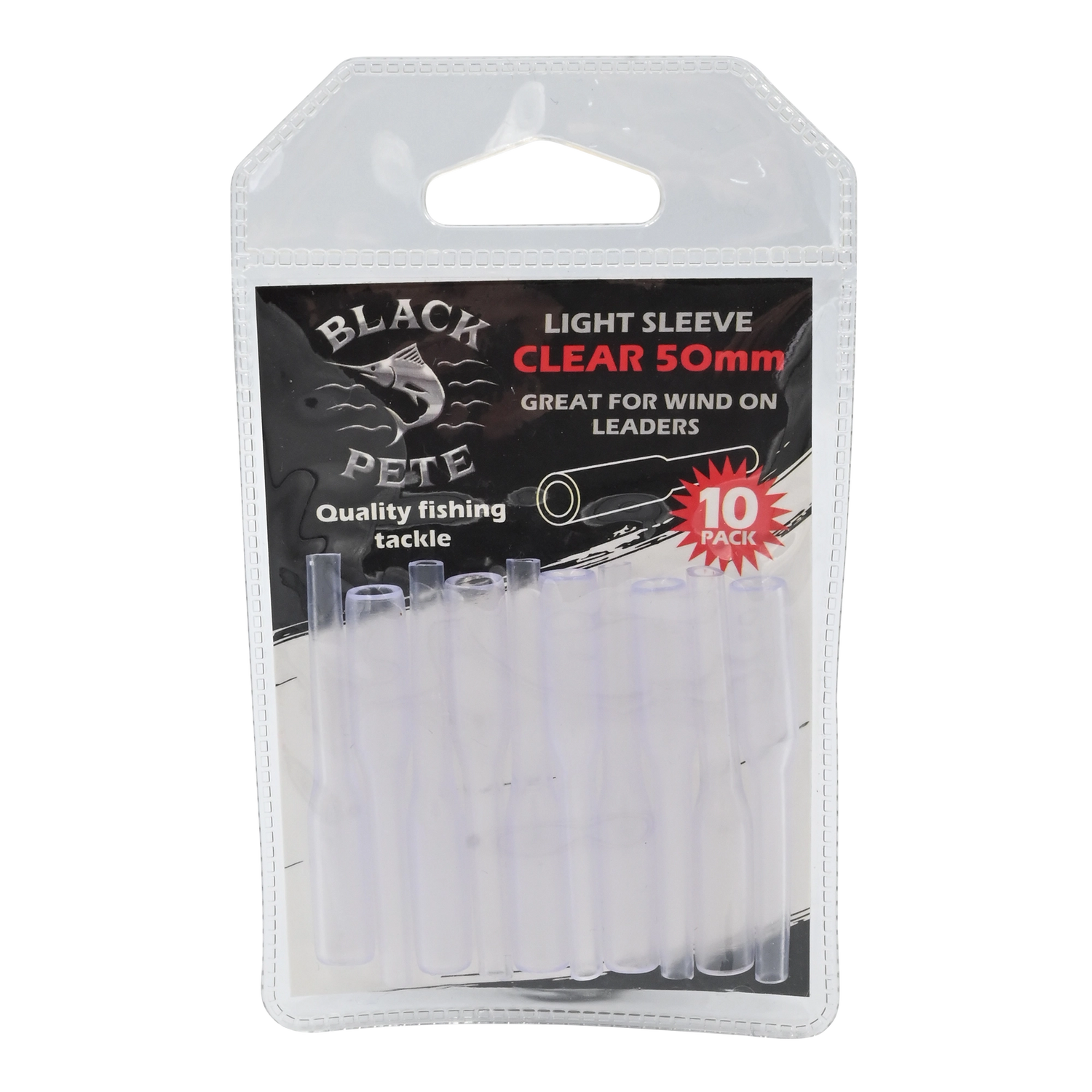 Black Pete Light Sleeves-Terminal Tackle - Beads & Tubing-Black Pete-Clear-Fishing Station