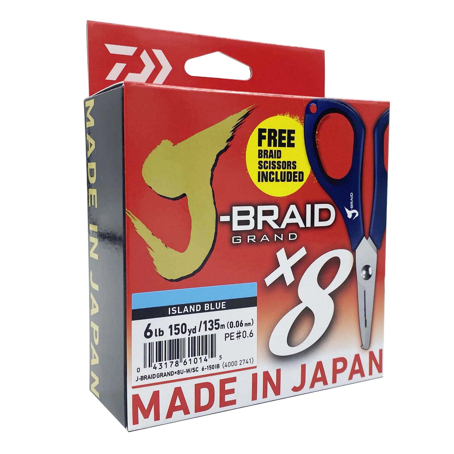 Daiwa J-Braid Grand x8 Island Blue Line with free Braid Scissors – Fishing  Station