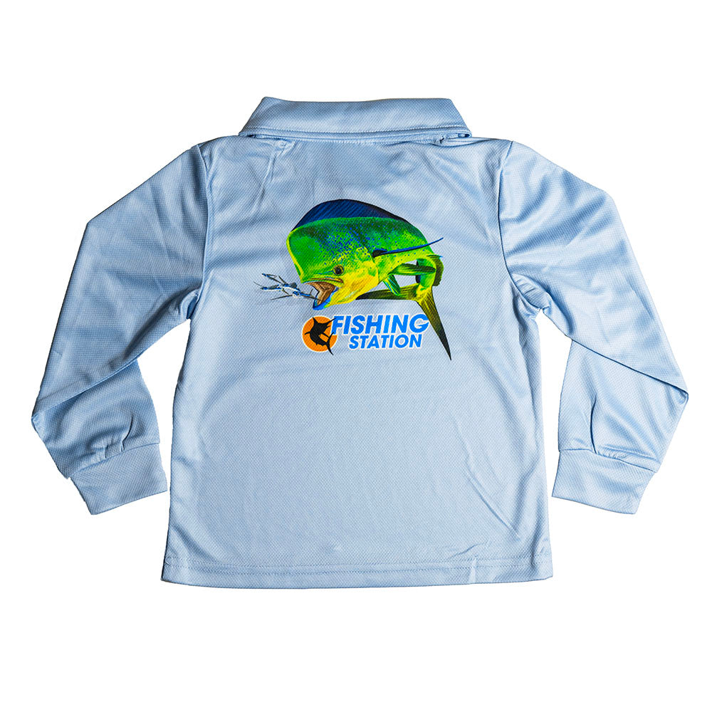 Fishing Station Mahi Mahi Collared Shirt - Kids-Clothing & Footwear-Fishing Station-#2-Fishing Station