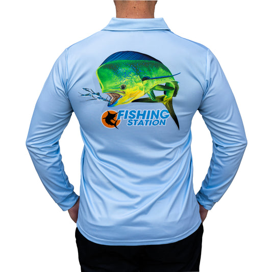 Fishing Station Mahi Mahi Collared Shirt - Adults-Clothing & Footwear-Fishing Station-XS-Fishing Station