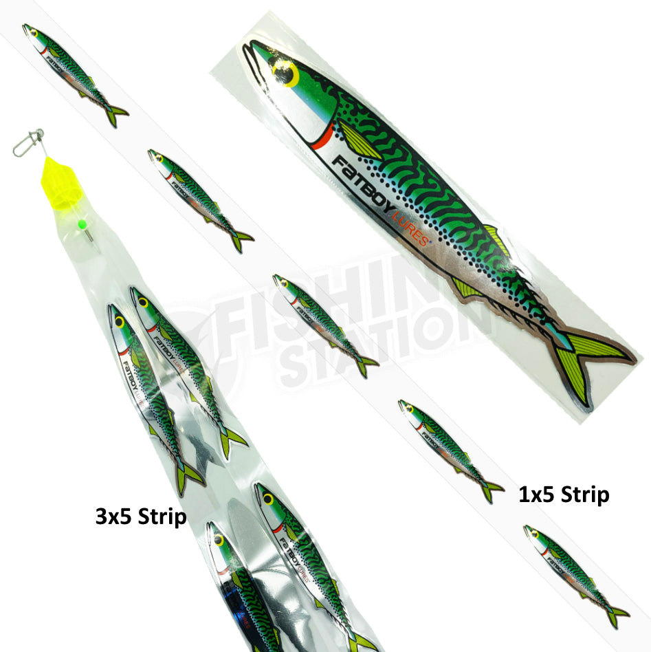 Fatboy Holographic Teaser Strip-Teasers-Fatboy Lures-1 x 5 Green Slimey (5 Fish)-Fishing Station