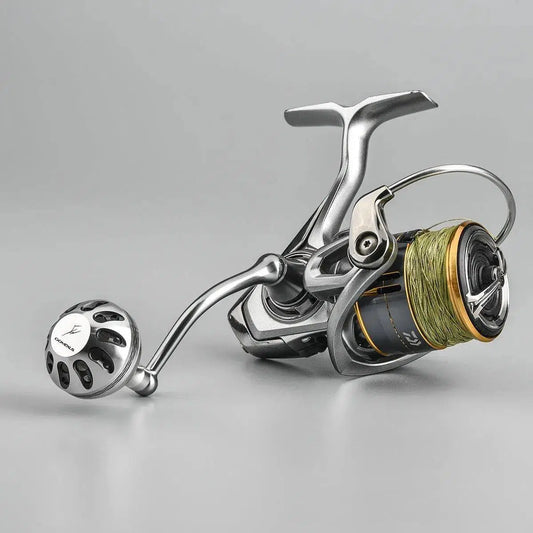Fishing Reel Handle Metal Power Knob Grip Reel Replacement Part Silver Red