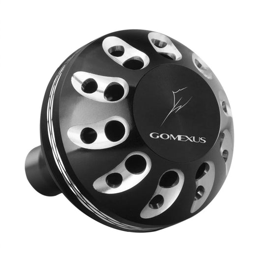 Gomexus CNC Aluminium Reel Power Knob-Reels - Spares & Custom Parts-Gomexus-Black & Silver-41mm-Fishing Station