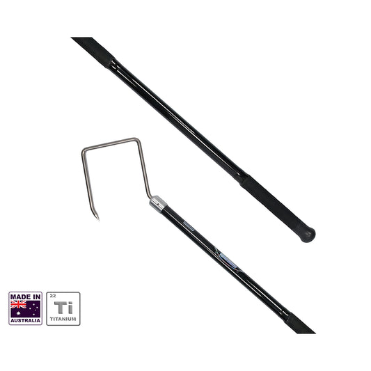 Hookem Titanium Diamond Gaff-Gaffs & Catch and Release Tools-Hookem-GFDT6-160 (Gape 6", Length 1.6m)-Fishing Station