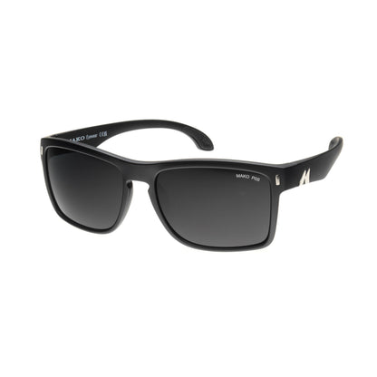 Mako Polarised Sunglasses - GT XL-Sunglasses-Mako-Mt Blk Polycarbonate Grey (9615-M01-P0S)-Fishing Station