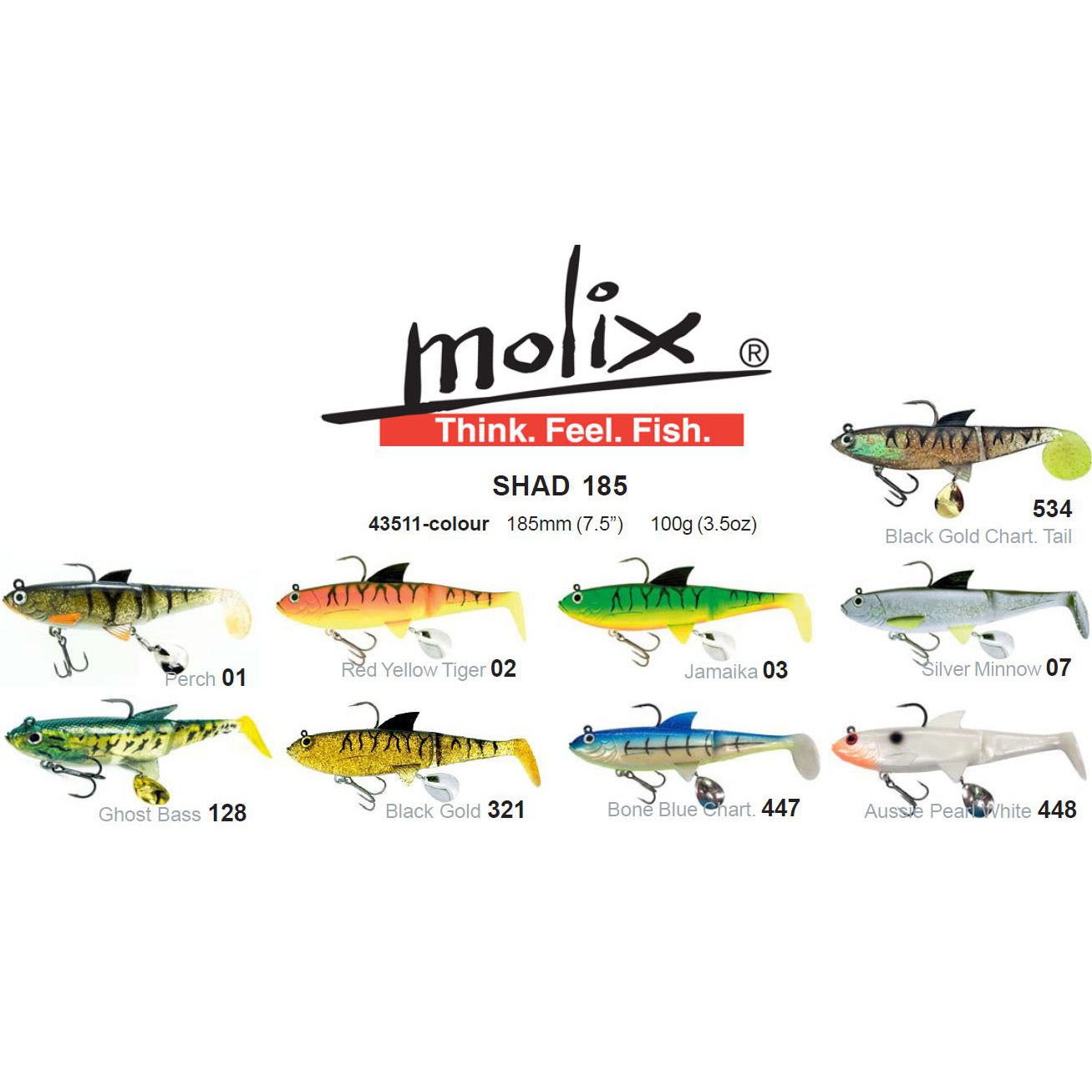 Molix Shad Swimbait-Lure - Swimbait-Molix-185-Silver Minnow-Fishing Station