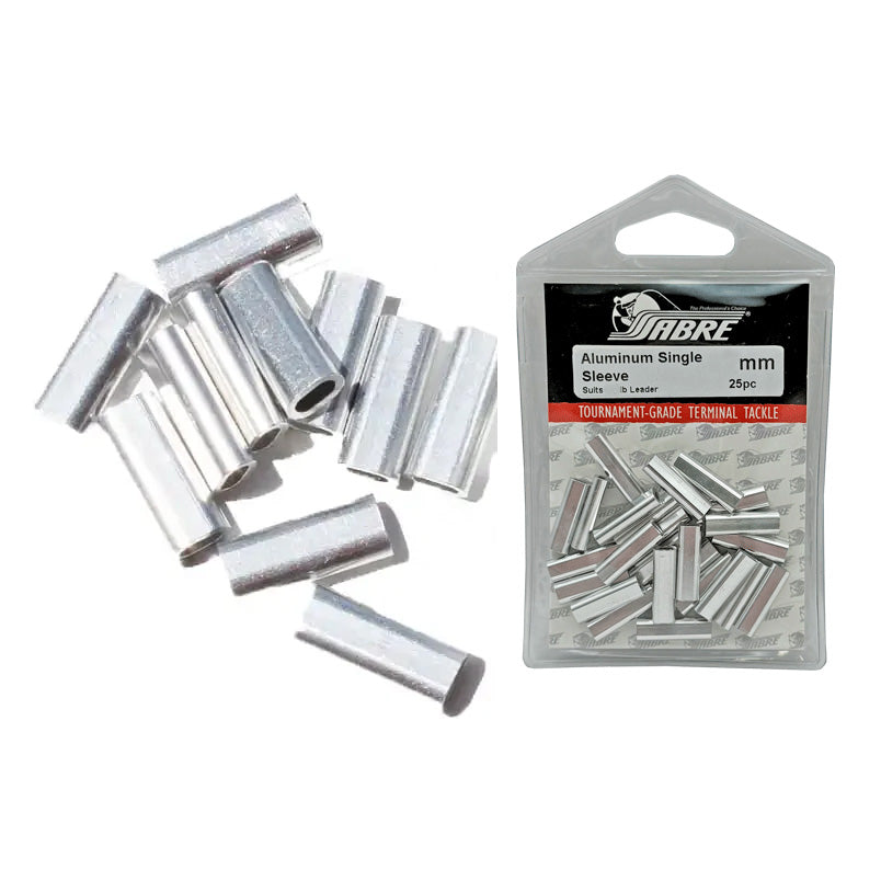 Sabre Aluminum Sleeves Crimps-Terminal Tackle - Crimps-Sabre-0.8mm (Mini)-Fishing Station