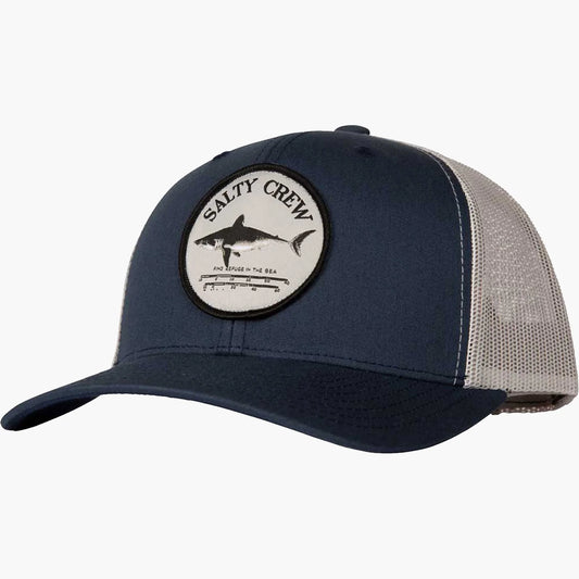 Salty Crew Bruce Retro Trucker Hat-Hats & Headwear-Salty Crew-Navy/Silver-Fishing Station