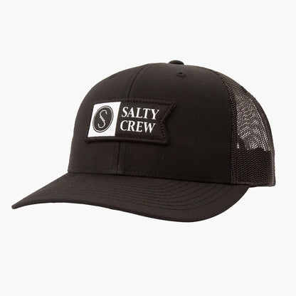 Salty Crew Pinnacle 2 Retro Trucker Hat-Hats & Headwear-Salty Crew-Black/Black-Fishing Station