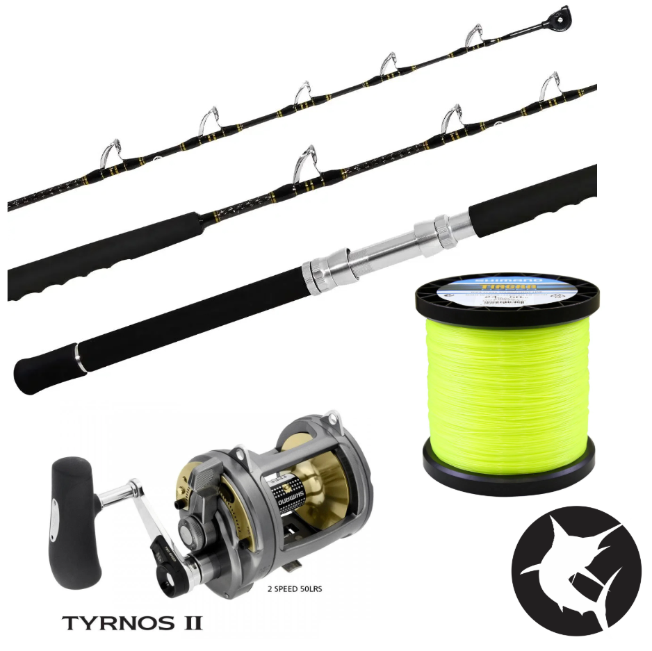 Shimano Speedmaster 24kg / Tyrnos 50LRS 2-Speed Overhead Game Combo-Combo - Blue Water-Fishing Station-Fishing Station