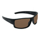 Ugly Fish Basic P1127 Polarised Lifestyle Wrap Sunglasses-Sunglasses-Ugly Fish-Matt Black Frame/Brown Lens-Fishing Station