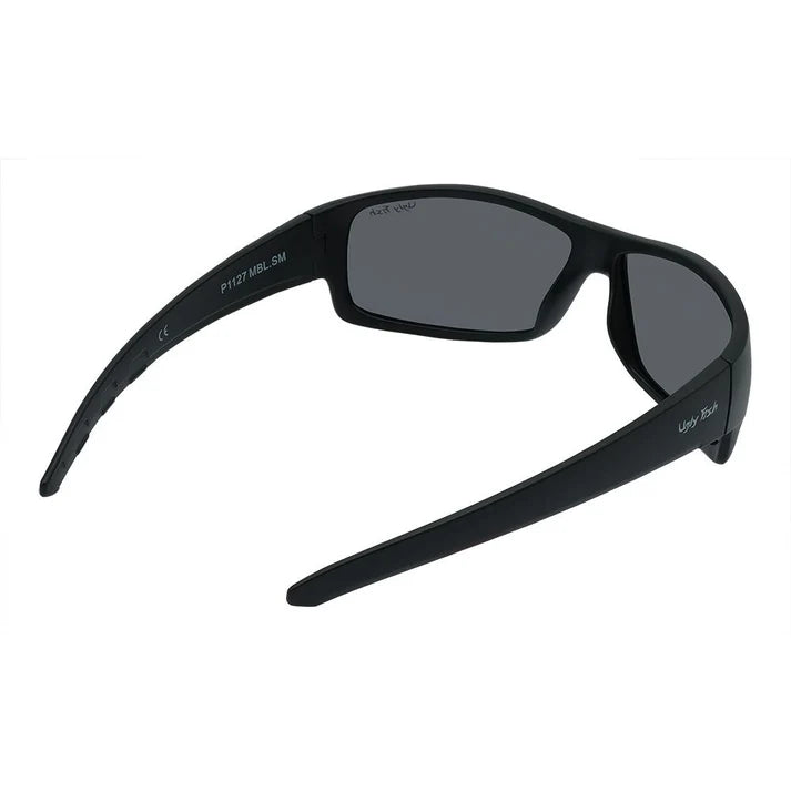 Ugly Fish Basic P1127 Polarised Lifestyle Wrap Sunglasses-Sunglasses-Ugly Fish-Matt Black Frame/Brown Lens-Fishing Station