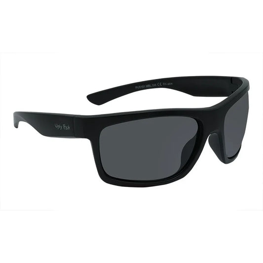 Ugly Fish PU5101 Unbreakable Polarised Sunglasses-Sunglasses-Ugly Fish-Matt Black Frame/Smoke Lens-Fishing Station