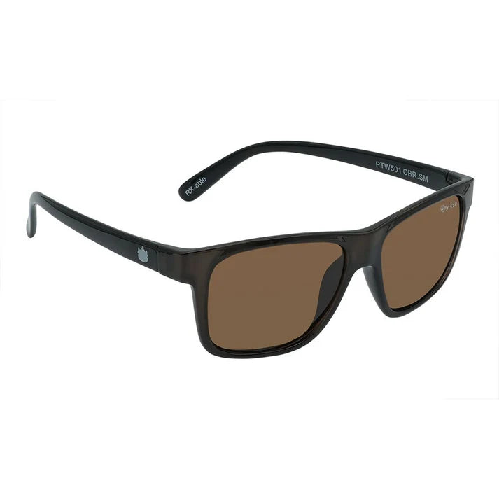 Ugly Fish Tweens Mid-Fit PTW501 Sunglasses-Sunglasses-Ugly Fish-Crystal Brown Frame/Brown Lens-Fishing Station