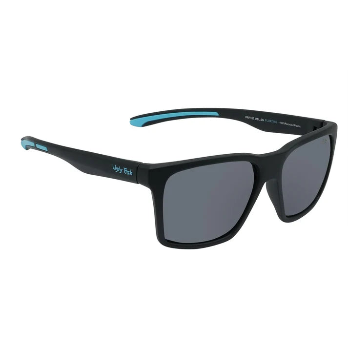 Ugly Fish PFR357 Floating Polarised Sunglasses-Sunglasses-Ugly Fish-Black - Smoke Grey (MBL.SM)-Fishing Station