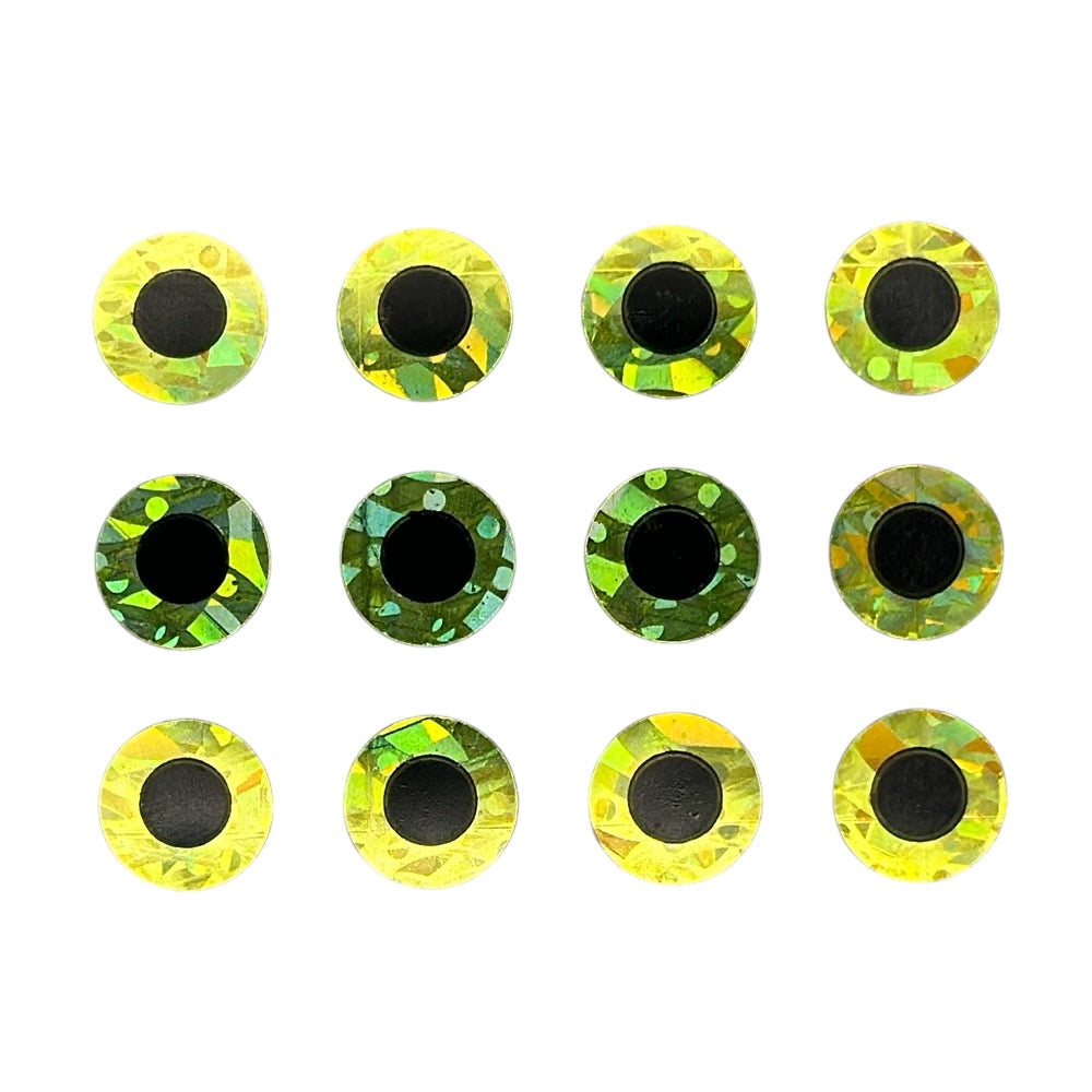 Wapsi Stick On Eyes-Fly Fishing - Fly Components-Wapsi-Size 5/16-Yellow Prism-Fishing Station