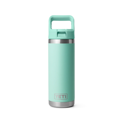 Yeti Rambler 18oz (532ml) Reusable Bottle with Straw Cap-Drinkware-Yeti-Seafoam-Fishing Station