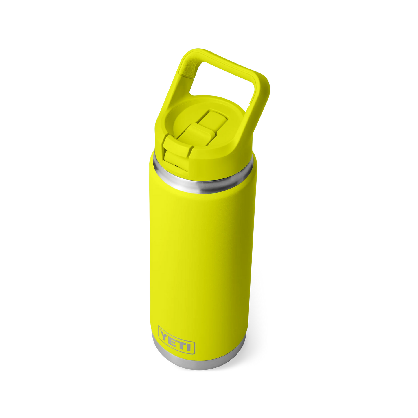 Yeti Rambler 26oz (769ml) Reuseable Bottle with Straw Cap-Drinkware-Yeti-Firefly Yellow-Fishing Station