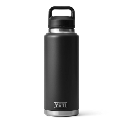 Yeti Rambler 46oz (1.36L) Reusable Bottle with Chug Cap-Drinkware-Yeti-Black-Fishing Station