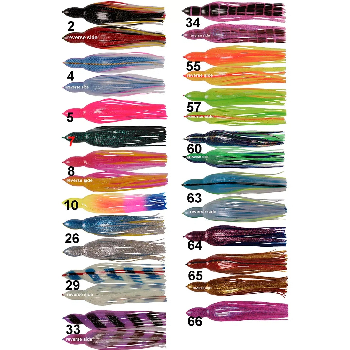 Yo-zuri Trolling Lure Skirts, 9-1/2 inches. Lot of 4